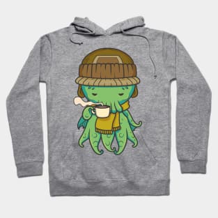 Cute Cthulhu with Hot Chocolate Hoodie